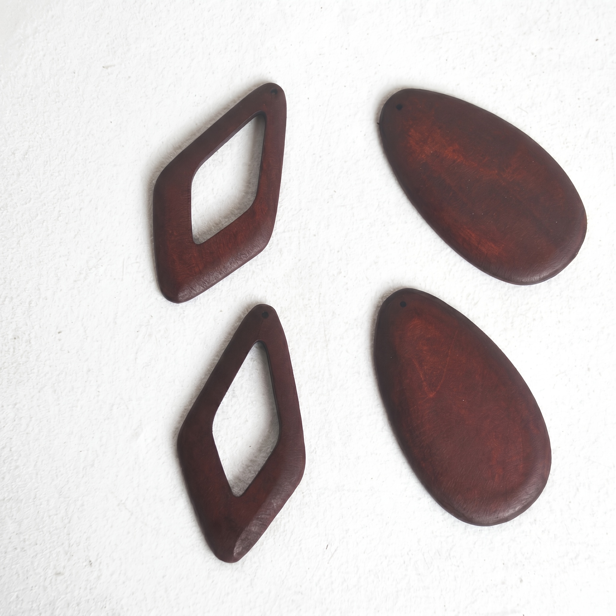 12pcs Retro Geometric Rhombus Pendants for DIY Earrings
